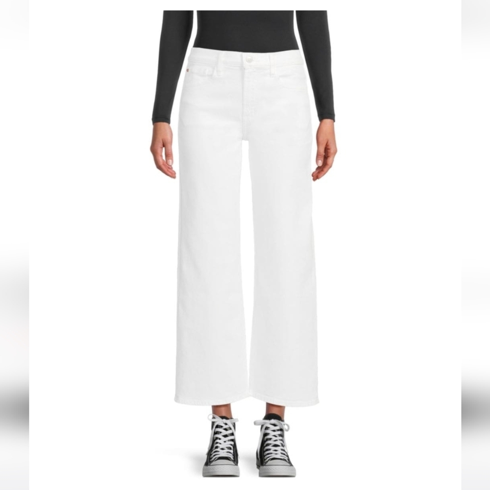 Hudson Jeans Rosalie High Rise Wide Leg In White  Size 32